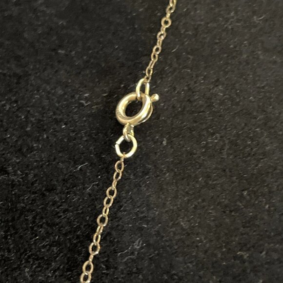 Vtg Avon 1977 Diamond Loop NECKLACE 1 20 14K G.F. w Tiny Diamond - Picture 4 of 7